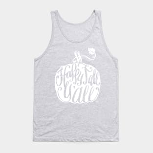 Happy Fall Y'All Cute Pumpkin Graphic White Tank Top